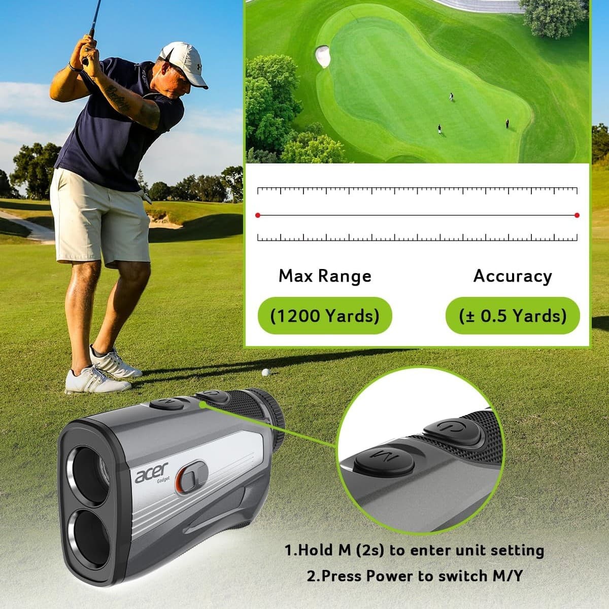 Acer Golf Rangefinder with Azimuth
