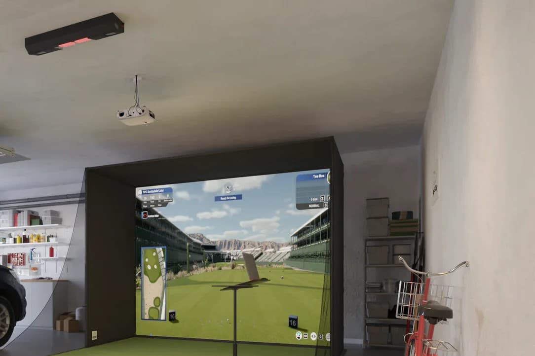 Mounted Behind Hitting Zone for Free Swinging